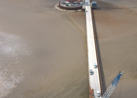 Mersey Gateway bridge viewed from the south pylon – May 2016